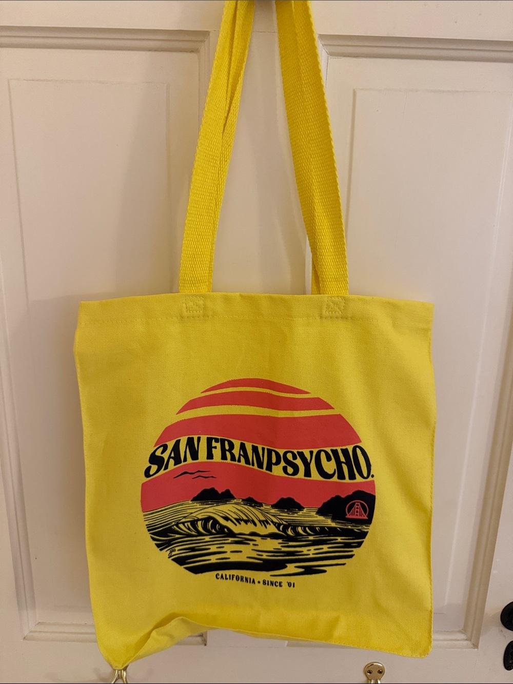 SanFranpsycho Yellow Canvas Tote Bag